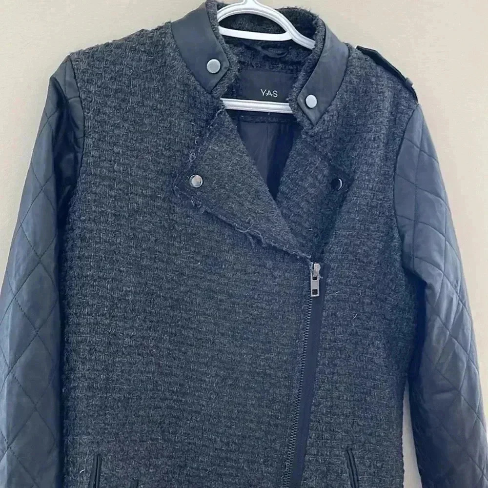 [FR38/US M] Y.A.S Mind Wool/ Viscose  Bicker Jacket - Side Zipup Closure- NWOT - Picture 3 of 16